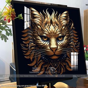 file tranh trang guong con giap meo tuoi mao 1862