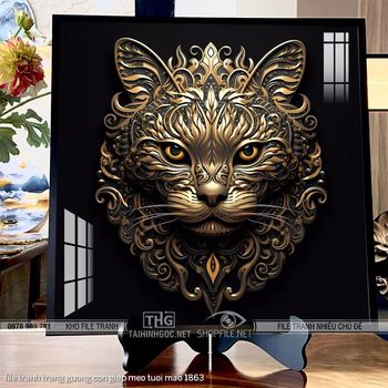 file tranh trang guong con giap meo tuoi mao 1863