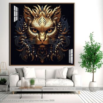 file tranh trang guong con giap meo tuoi mao 1866