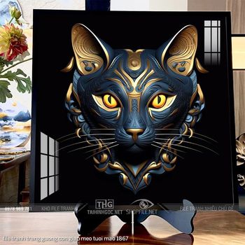 file tranh trang guong con giap meo tuoi mao 1867