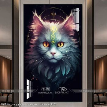 file tranh trang guong con giap meo tuoi mao 1878