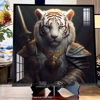 file tranh trang guong con giap meo tuoi mao 1892