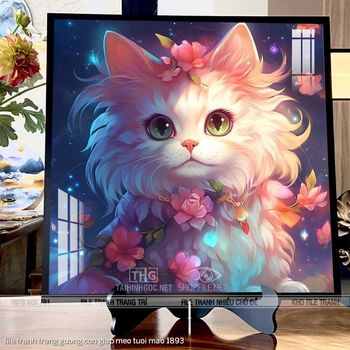 file tranh trang guong con giap meo tuoi mao 1893