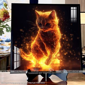 file tranh trang guong con giap meo tuoi mao 1900