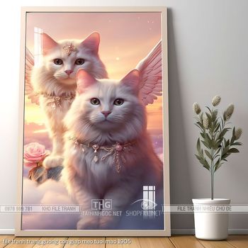 file tranh trang guong con giap meo tuoi mao 1905