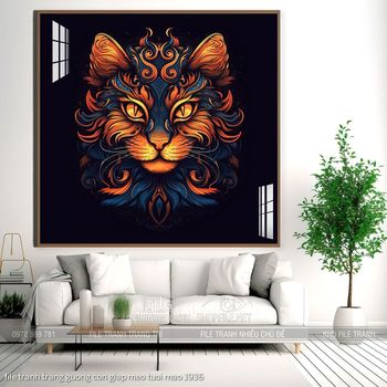 file tranh trang guong con giap meo tuoi mao 1936