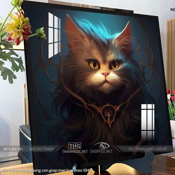 file tranh trang guong con giap meo tuoi mao 1947