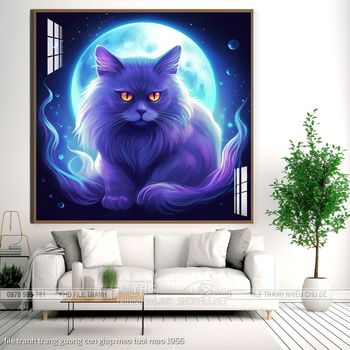 file tranh trang guong con giap meo tuoi mao 1956