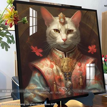 file tranh trang guong con giap meo tuoi mao 2254