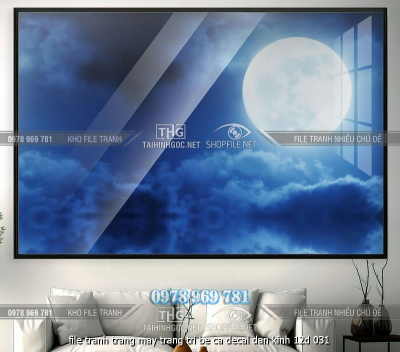 file tranh trang may trang tri be ca decal dan kinh 12d 031