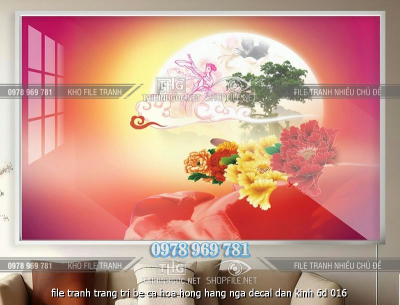 file tranh trang tri be ca hoa hong hang nga decal dan kinh 6d 016