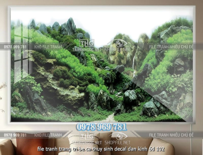 file tranh trang tri be ca thuy sinh decal dan kinh 6d 102