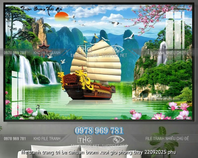 file tranh trang tri be cahuan buom xuoi gio phong thuy 22092025 phu