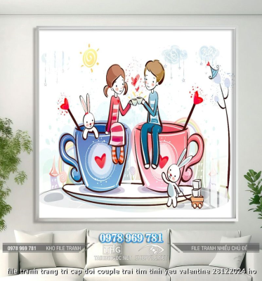 file tranh trang tri cap doi couple trai tim tinh yeu valentine 28122024 ho