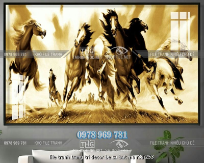 file tranh trang tri decor be ca bat ma r3d 253