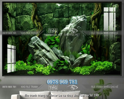 file tranh trang tri decor be ca thuy sinh bai cor3d 198