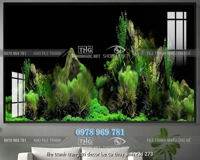 file tranh trang tri decor be ca thuy sinh r3d 273
