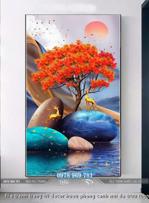 file tranh trang tri decor huou phong canh nui da truu tuong 13072024 phu