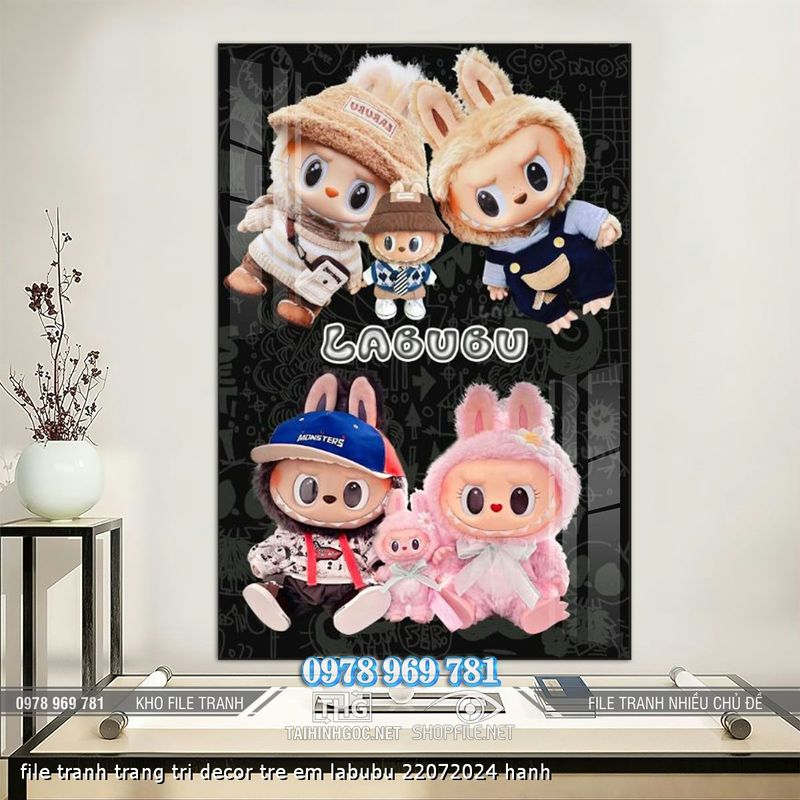 file tranh trang tri decor tre em labubu 22072024 hanh