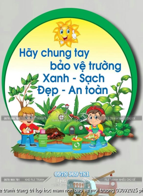 file tranh trang tri lop hoc mam non bao ve moi truong 03092025 phu