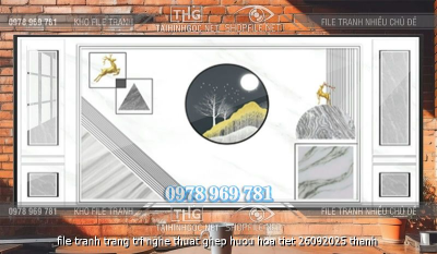 file tranh trang tri nghe thuat ghep huou hoa tiet 26092025 thanh