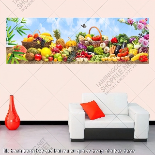 file tranh tranh bep cac loai rau cu qua co trong nha bep