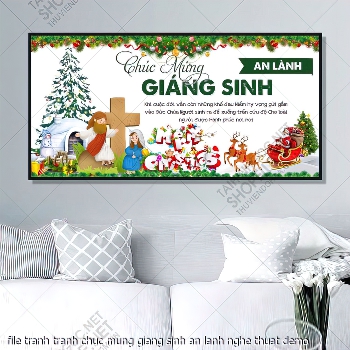 file tranh tranh chuc mung giang sinh an lanh nghe thuat