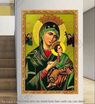 file tranh tranh cong giao me maria luon ben canh cac con