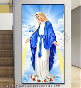 file tranh tranh cong giao me maria nghe thuat