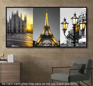 file tranh tranh ghep thap paris va mot goc thanh pho