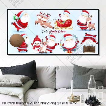 file tranh tranh giang sinh nhung ong gia noel