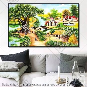file tranh tranh lang que viet nam gieng nuoc ao lang