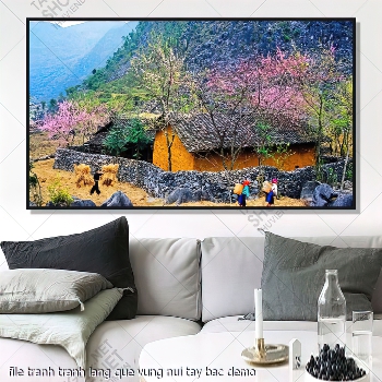 file tranh tranh lang que vung nui tay bac