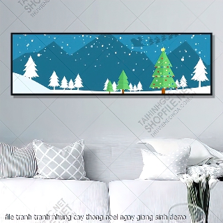 file tranh tranh nhung cay thong noel ngay giang sinh