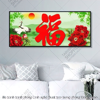 file tranh mau don tranh phong canh nghe thuat treo tuong phong khach