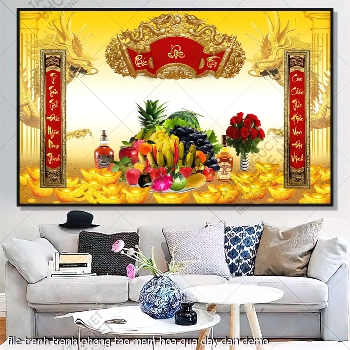 file tranh tranh phong tho mam hoa qua day dan