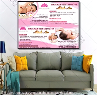 file tranh menu spa tranh spa trung tam cham soc sac dep