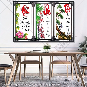 file tranh tranh tet bo ba tranh phuc loc tho