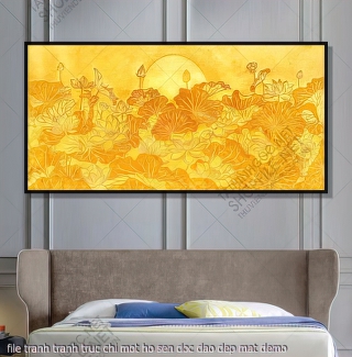 file tranh tranh truc chi mot ho sen doc dao dep mat