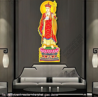 file tranh tranh vector nha phat giao