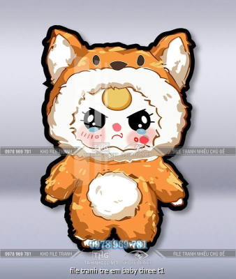 file tranh tre em baby three t1