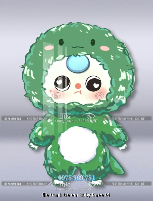 file tranh tre em baby three t4