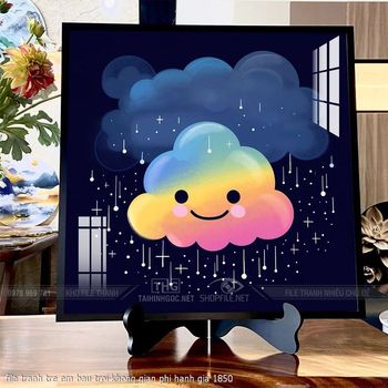 file tranh tre em bau troi khong gian phi hanh gia 1850
