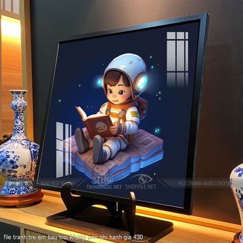 file tranh tre em bau troi khong gian phi hanh gia 430
