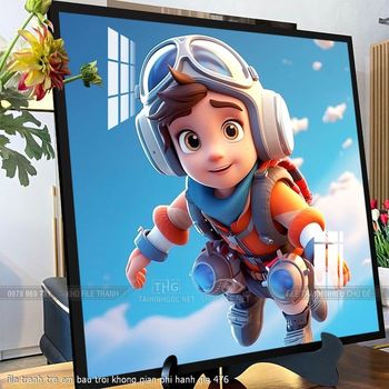 file tranh tre em bau troi khong gian phi hanh gia 476