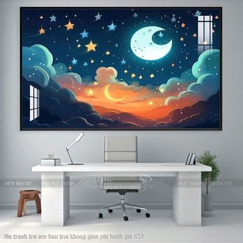 file tranh tre em bau troi khong gian phi hanh gia 620