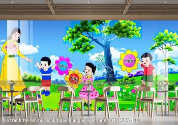 file tranh tre em hoc sinh ngay nha giao viet nam 10112023 dao