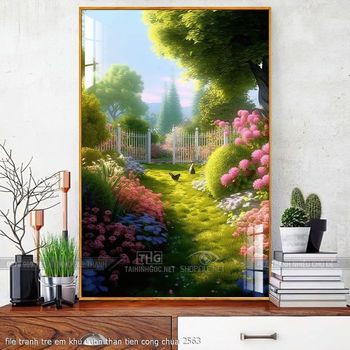 file tranh tre em khu vuon than tien cong chua 2563