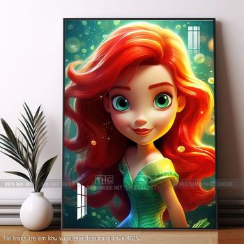 file tranh tre em khu vuon than tien cong chua 4015