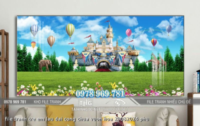 file tranh tre em lau dai cong chua vuon hoa 29082024 phu